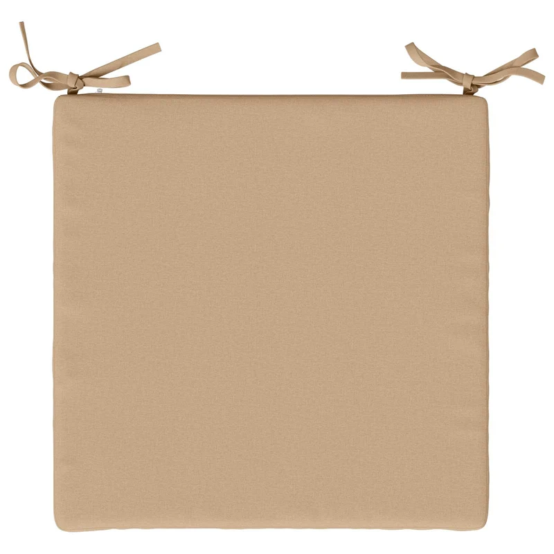 Seat Cushions SOEST 4 pcs 100% Polyester Sand 50 x 50 x 3 cm