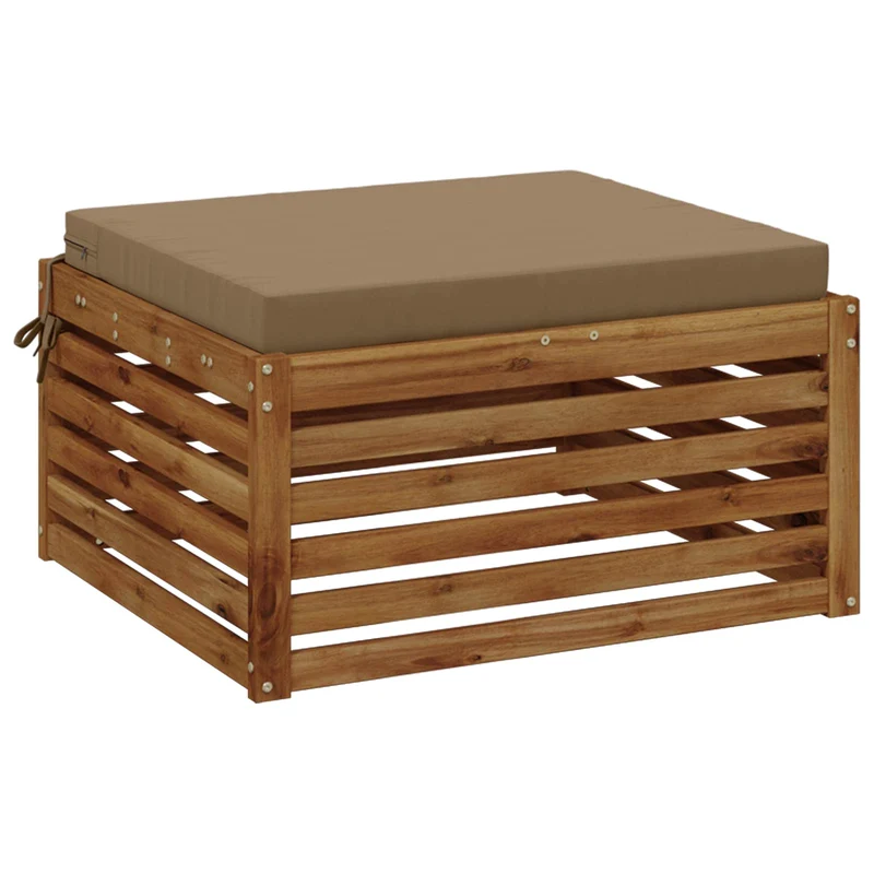 Seat Cushions SOEST 100% Polyester Taupe 60 x 60 x 7 cm