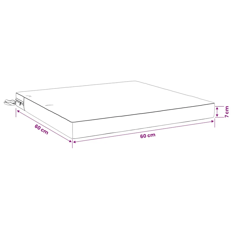 Seat Cushions SOEST 4 pcs 100% Polyester Taupe 60 x 60 x 7 cm