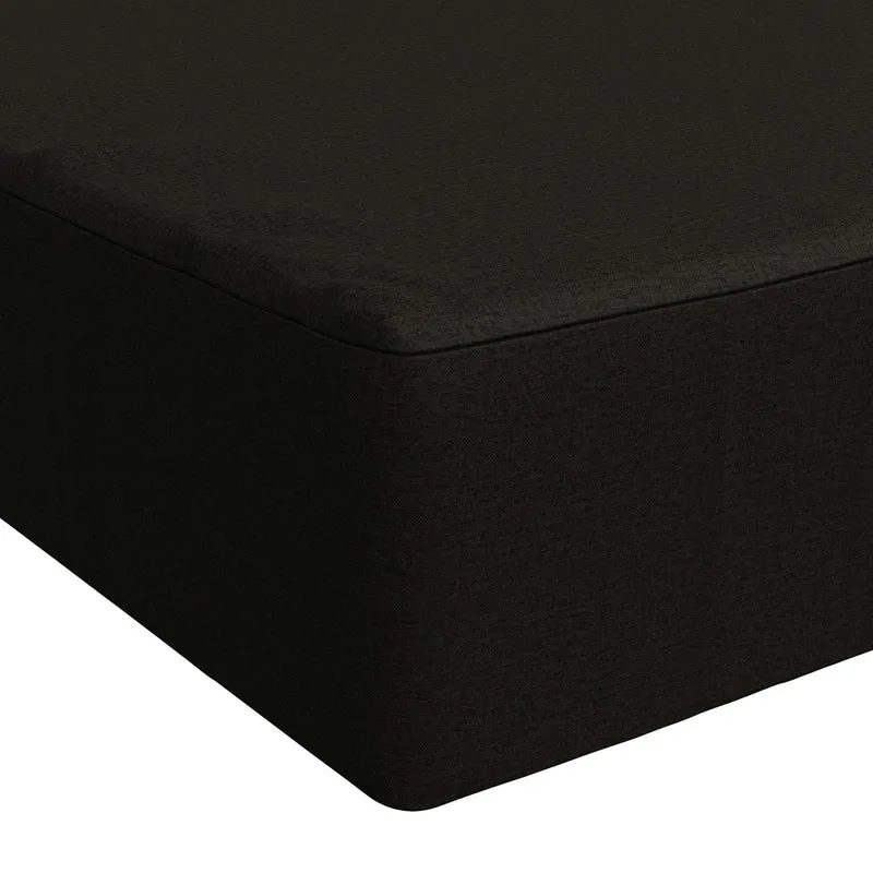 Seat Cushion SOEST 100% Polyester Black 120 x 80 x 15 cm