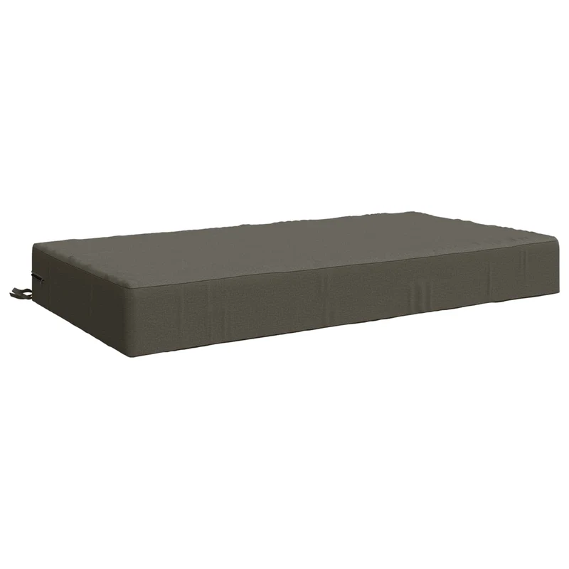 Seat Cushion SOEST 100% Polyester Grey 120 x 80 x 15 cm