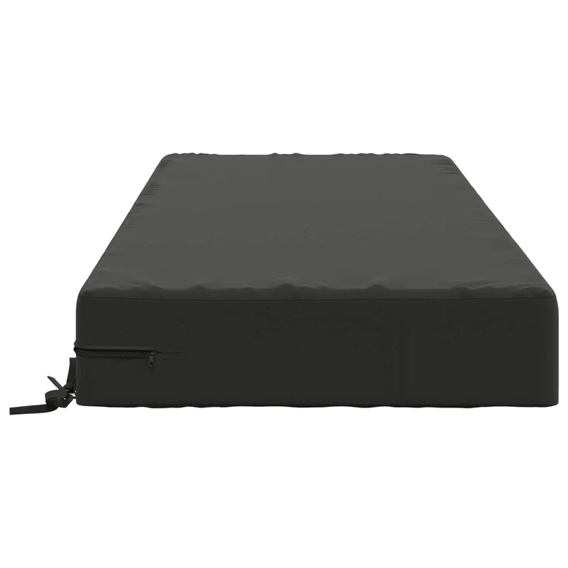 Seat Cushion SOEST 100% Polyester Anthracite 120 x 80 x 15 cm