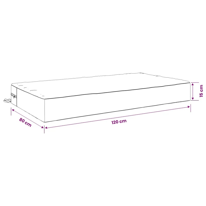 Seat Cushion SOEST 100% Polyester Beige 120 x 80 x 15 cm