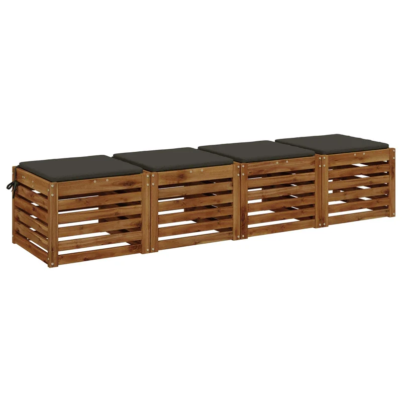 Seat Cushions SOEST 4 pcs 100% Polyester Anthracite
