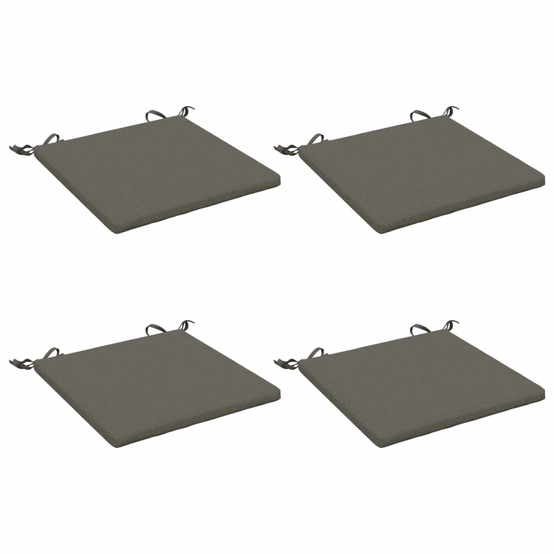 Seat Cushions SOEST 4 pcs 100% Polyester Grey 45 x 45 x 3 cm