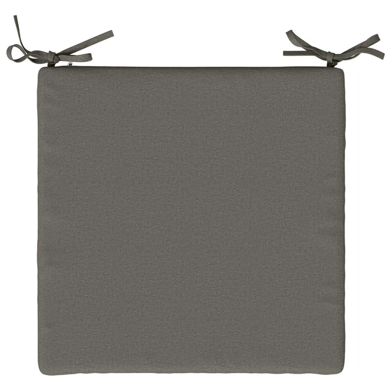 Seat Cushions SOEST 4 pcs 100% Polyester Grey 45 x 45 x 3 cm
