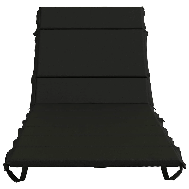 Sunlounger Cushion GEMERT 100% Polyester Black 200 x 80 x 3 cm