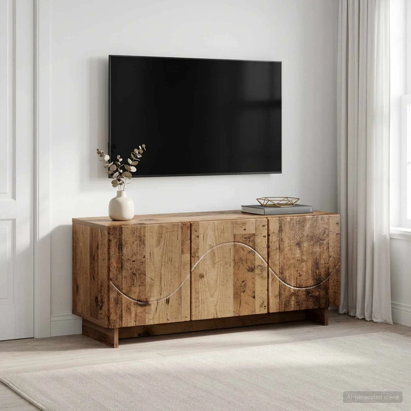 TV Stand 90 x 34.5 x 40 cm Old Wood Engineered Wood