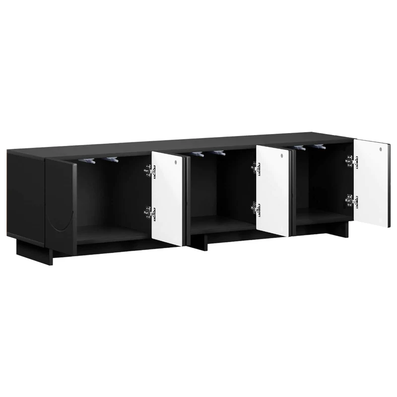 TV Stand 140 x 34.5 x 40 cm Black Engineered Wood