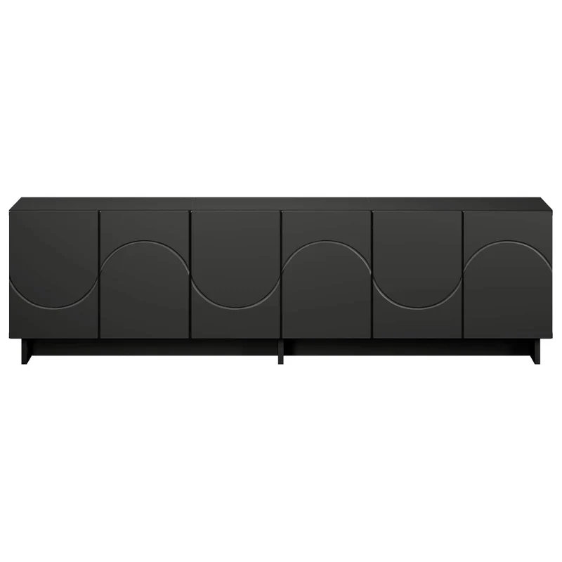 TV Stand 140 x 34.5 x 40 cm Black Engineered Wood