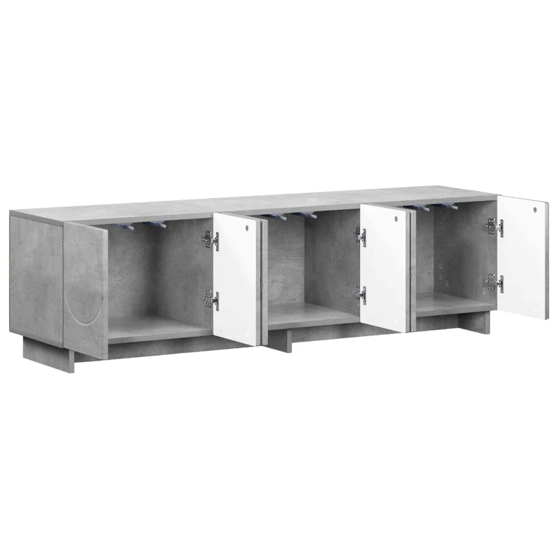 TV Stand 140 x 34.5 x 40 cm Concrete Grey Engineered Wood