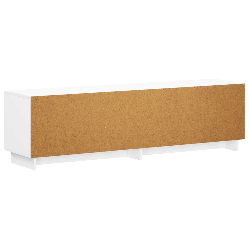 TV Stand 140 x 34.5 x 40 cm High Gloss White Engineered Wood
