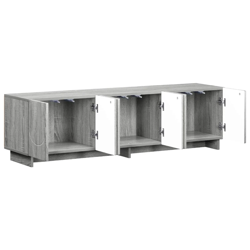 TV Stand 140 x 34.5 x 40 cm Grey Sonoma Engineered Wood