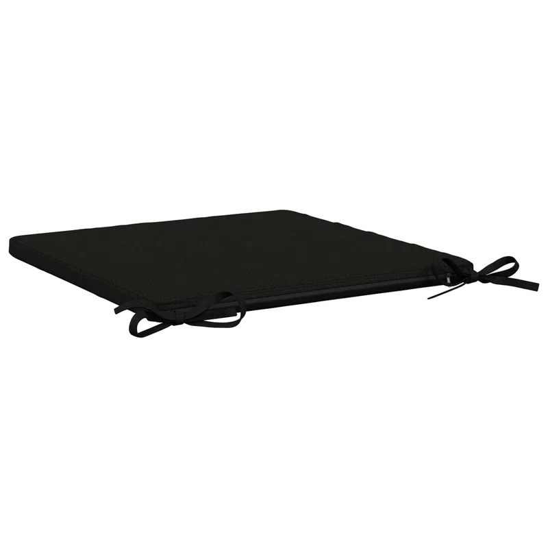 Seat Cushions SOEST 4 pcs 100% Polyester Black 50 x 50 x 3 cm