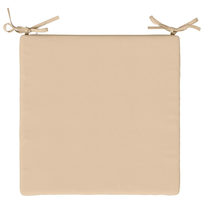 Seat Cushions SOEST 4 pcs 100% Polyester Cream 50 x 50 x 3 cm
