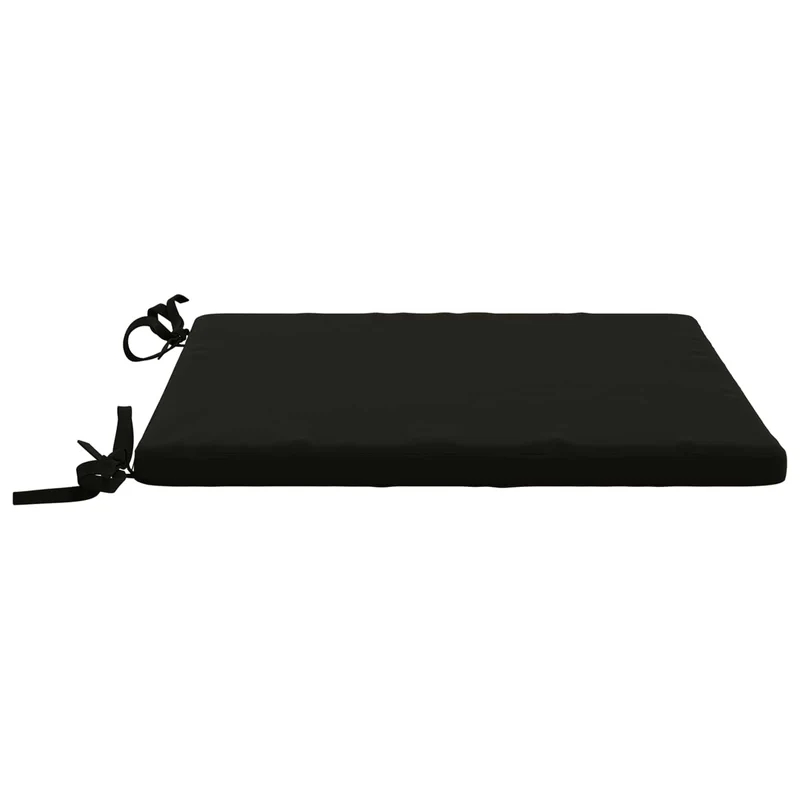 Seat Cushions SOEST 4 pcs 100% Polyester Black 50 x 50 x 3 cm