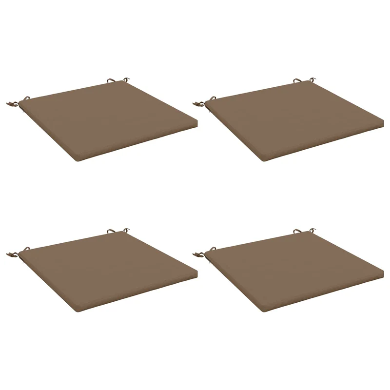 Seat Cushions SOEST 4 pcs 100% Polyester Taupe 70 x 70 x 3 cm
