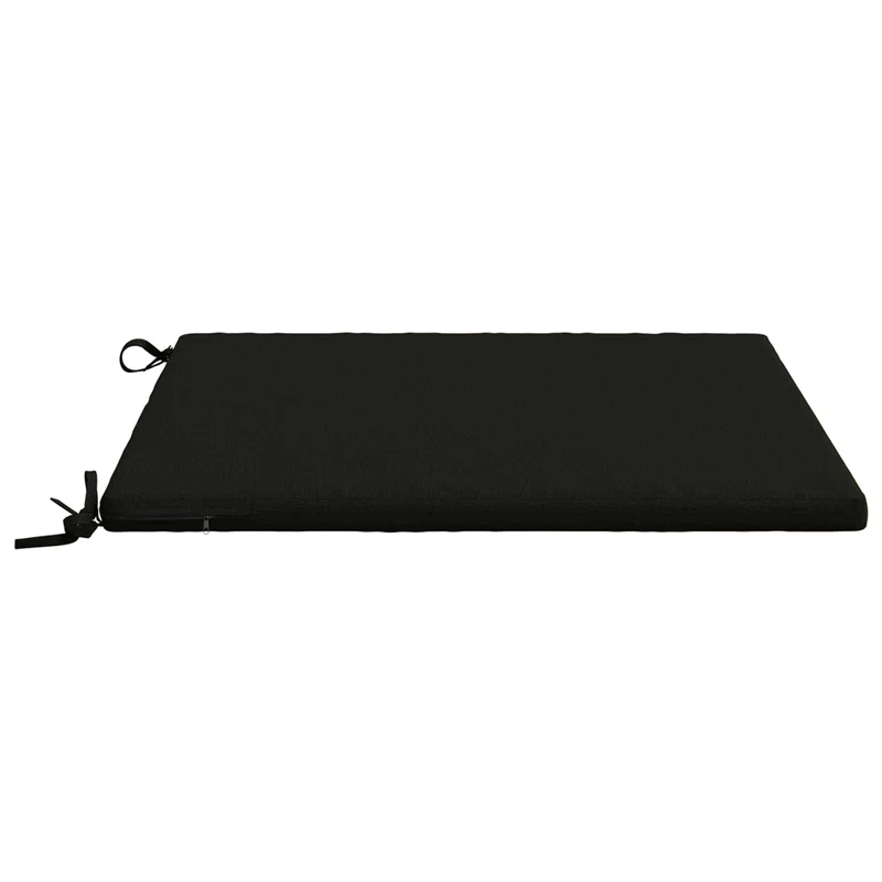 Seat Cushions SOEST 100% Polyester Black 70 x 70 x 3 cm