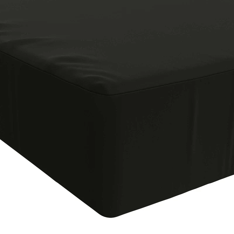 Seat Cushion SOEST 100% Polyester Black 120 x 80 x 15 cm