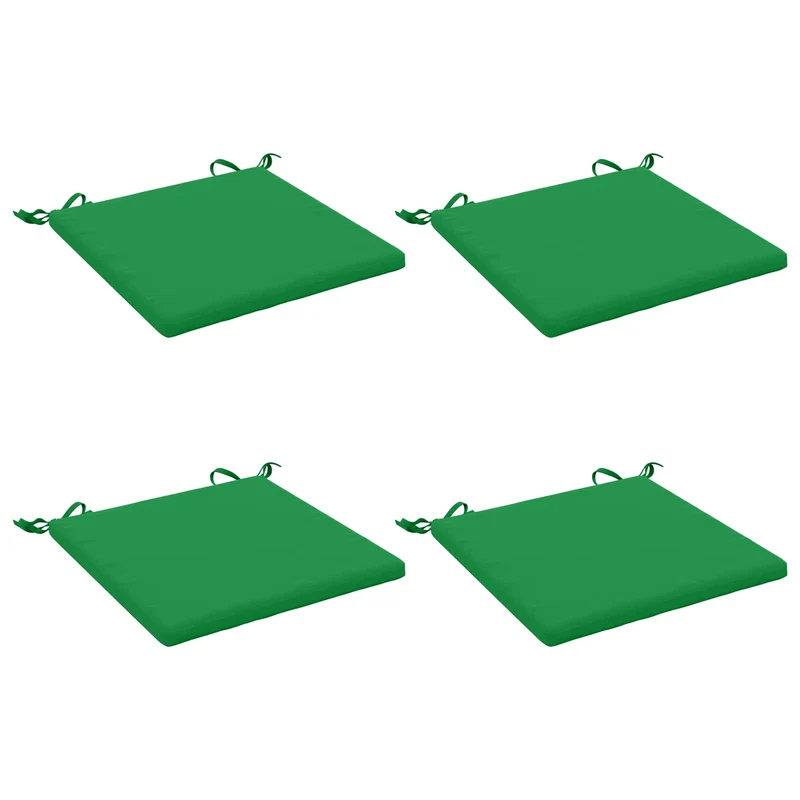 Seat Cushions SOEST 4 pcs 100% Polyester Green 45 x 45 x 3 cm