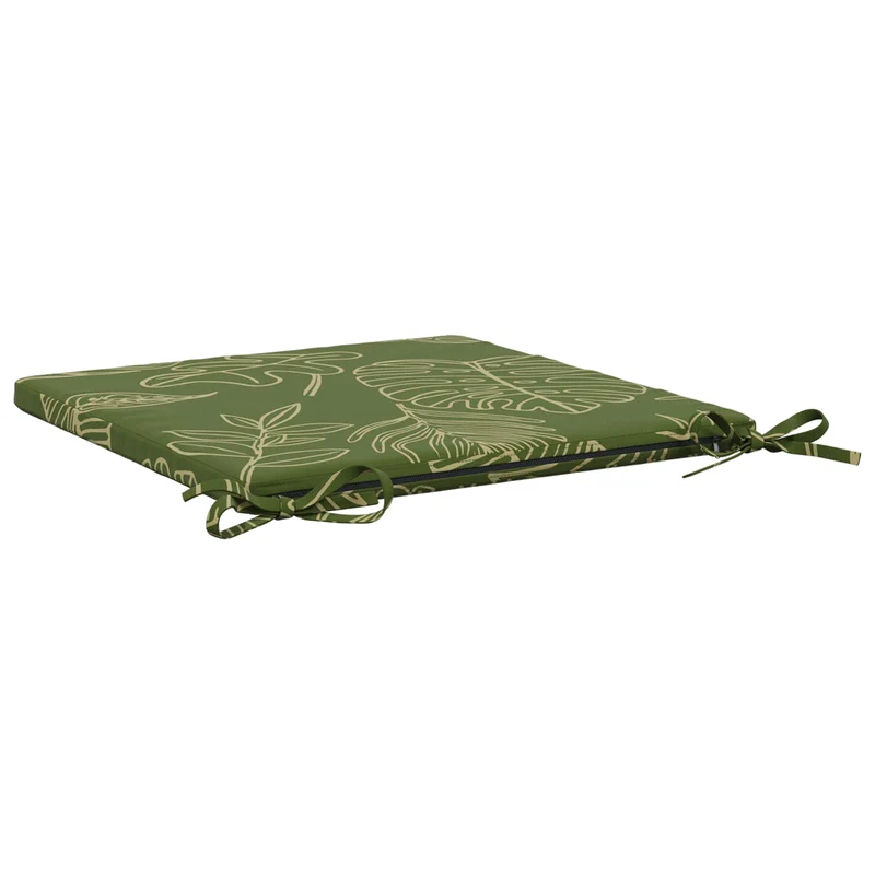 Seat Cushions SOEST 4 pcs 100% Polyester Leaf Design