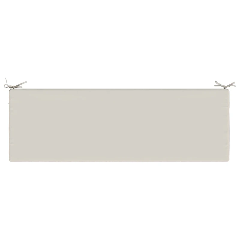 Bench Cushion SOEST 100% Polyester White 140 x 50 x 5 cm