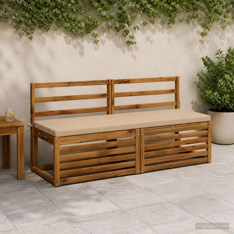 Bench Cushion SOEST 100% Polyester Sand 140 x 50 x 5 cm