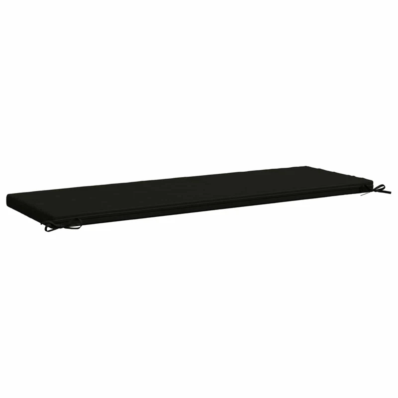 Bench Cushion SOEST 100% Polyester Black 140 x 50 x 5 cm