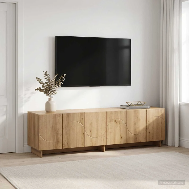 TV Stand 140 x 34.5 x 40 cm Artisan Oak Engineered Wood