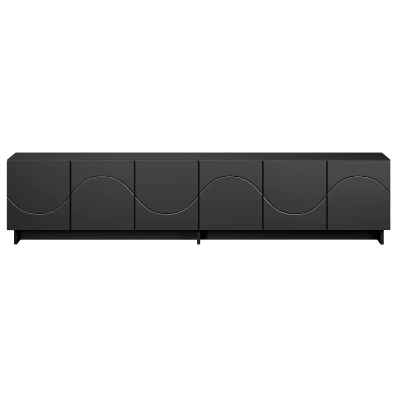 TV Stand 180 x 34.5 x 40 cm Black Engineered Wood