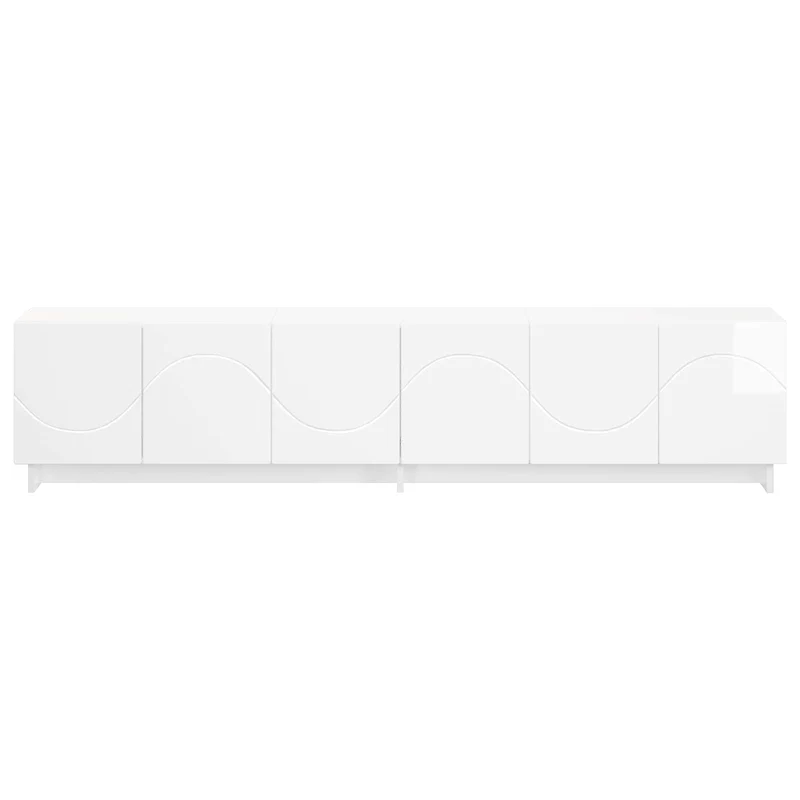 TV Stand 180 x 34.5 x 40 cm High Gloss White Engineered Wood