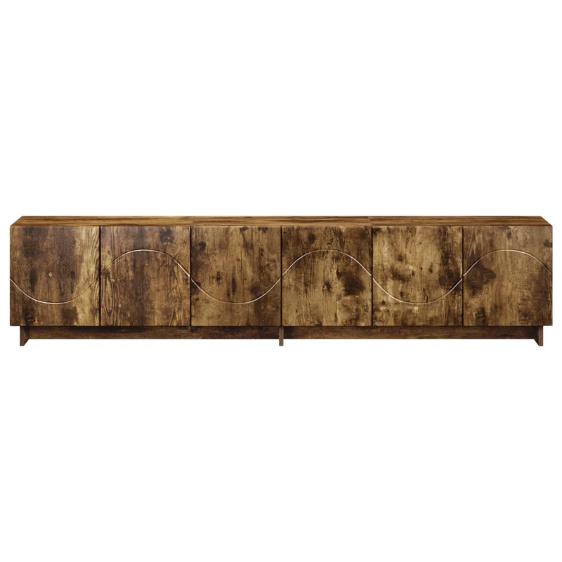 TV Stand 180 x 34.5 x 40 cm Smoked Oak Engineered Wood