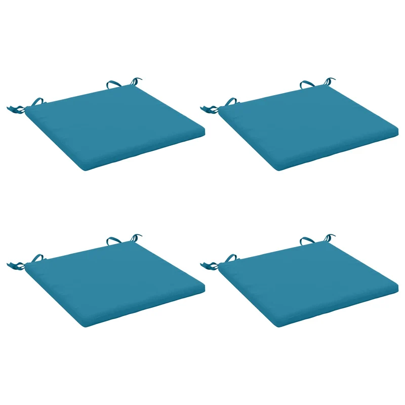Seat Cushions SOEST 4 pcs 100% Polyester Light Blue