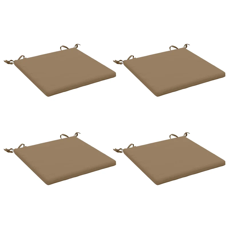 Seat Cushions SOEST 4 pcs 100% Polyester Taupe 50 x 50 x 3 cm