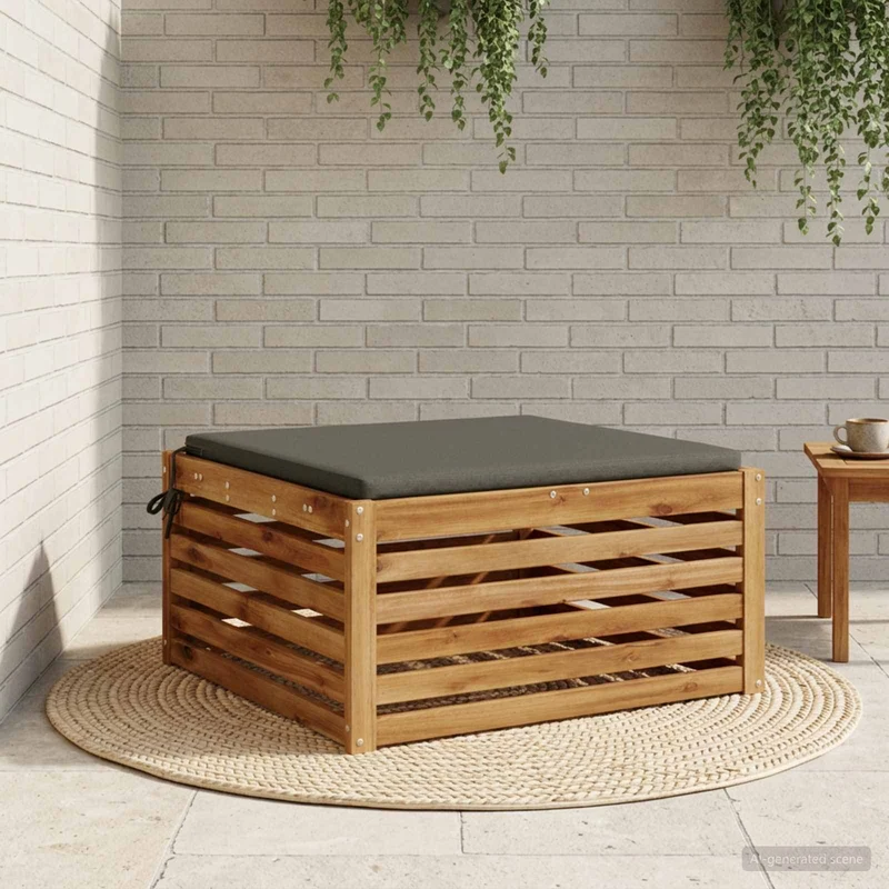 Seat Cushions SOEST 100% Polyester Anthracite 70 x 70 x 3 cm