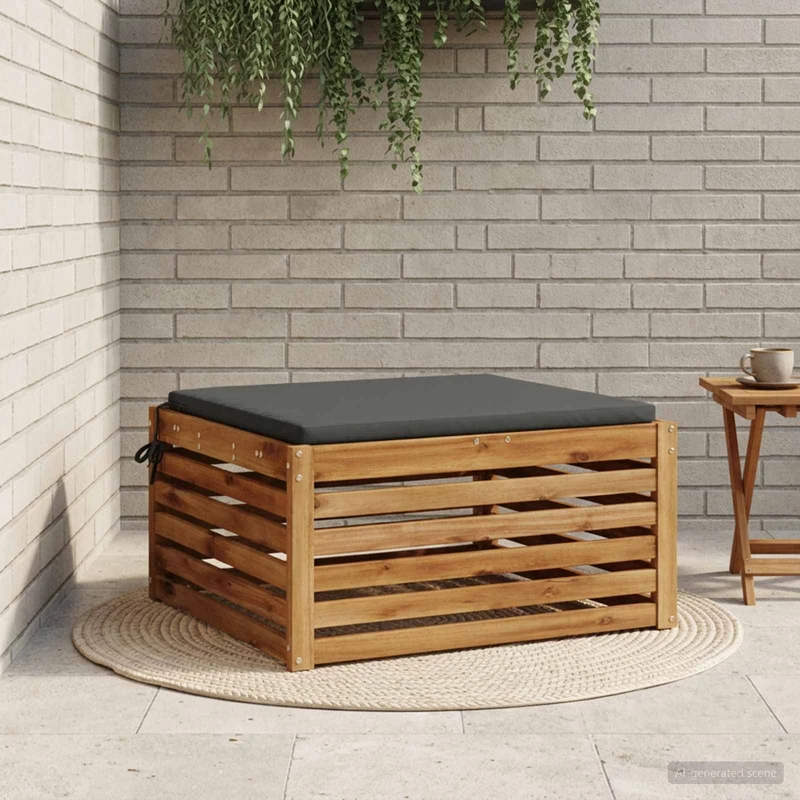 Seat Cushions SOEST 100% Polyester Anthracite 70 x 70 x 3 cm