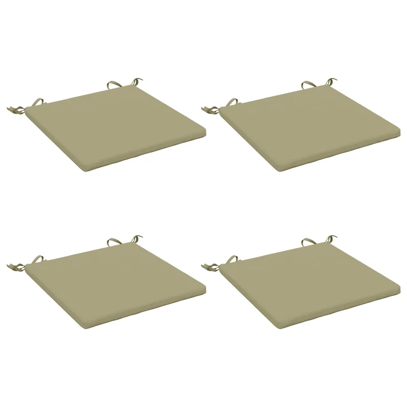 Seat Cushions SOEST 4 pcs 100% Polyester Light Green