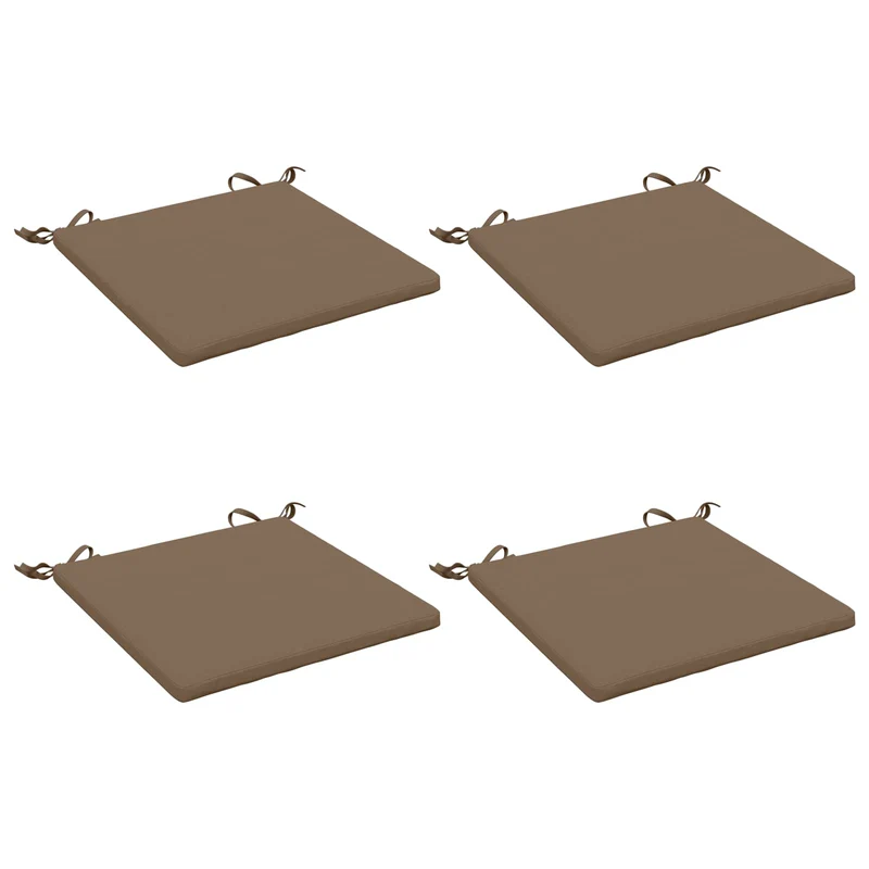Seat Cushions SOEST 4 pcs 100% Polyester Taupe 40 x 40 x 3 cm