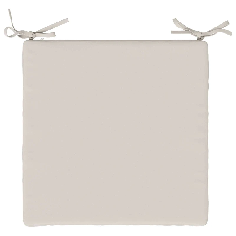 Seat Cushions SOEST 4 pcs 100% Polyester White 40 x 40 x 3 cm