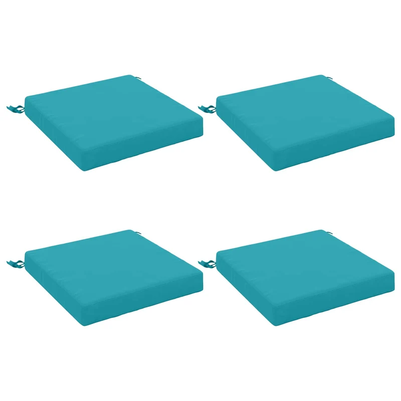 Seat Cushions SOEST 4 pcs 100% Polyester Turquoise