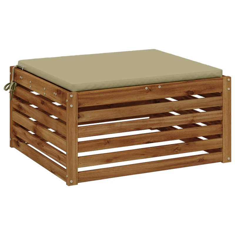 Seat Cushions SOEST 100% Polyester Light Green 60 x 60 x 3 cm