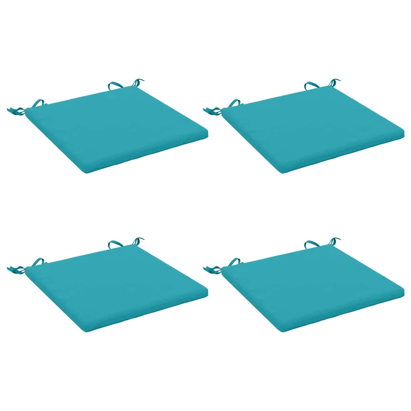 Seat Cushions SOEST 4 pcs 100% Polyester Turquoise