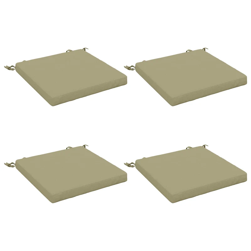 Seat Cushions SOEST 4 pcs 100% Polyester Light Green