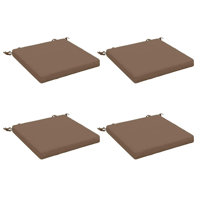 Seat Cushions SOEST 4 pcs 100% Polyester Taupe 50 x 50 x 5 cm