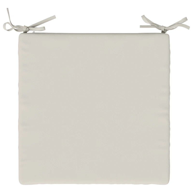 Seat Cushions SOEST 4 pcs 100% Polyester White 50 x 50 x 5 cm