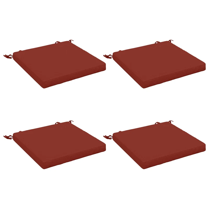 Seat Cushions SOEST 4 pcs 100% Polyester Red 50 x 50 x 5 cm