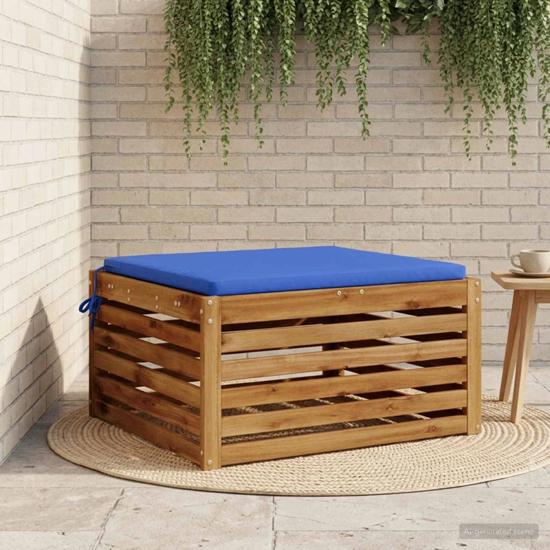 Seat Cushions SOEST 100% Polyester Royal Blue 70 x 70 x 3 cm