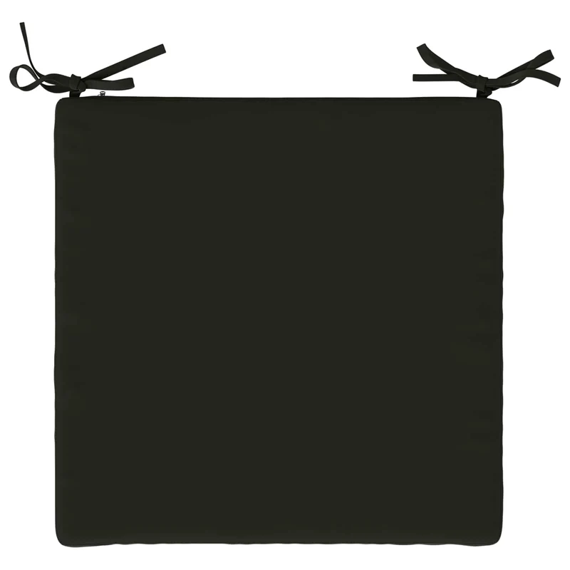 Seat Cushions SOEST 4 pcs 100% Polyester Black 40 x 40 x 3 cm