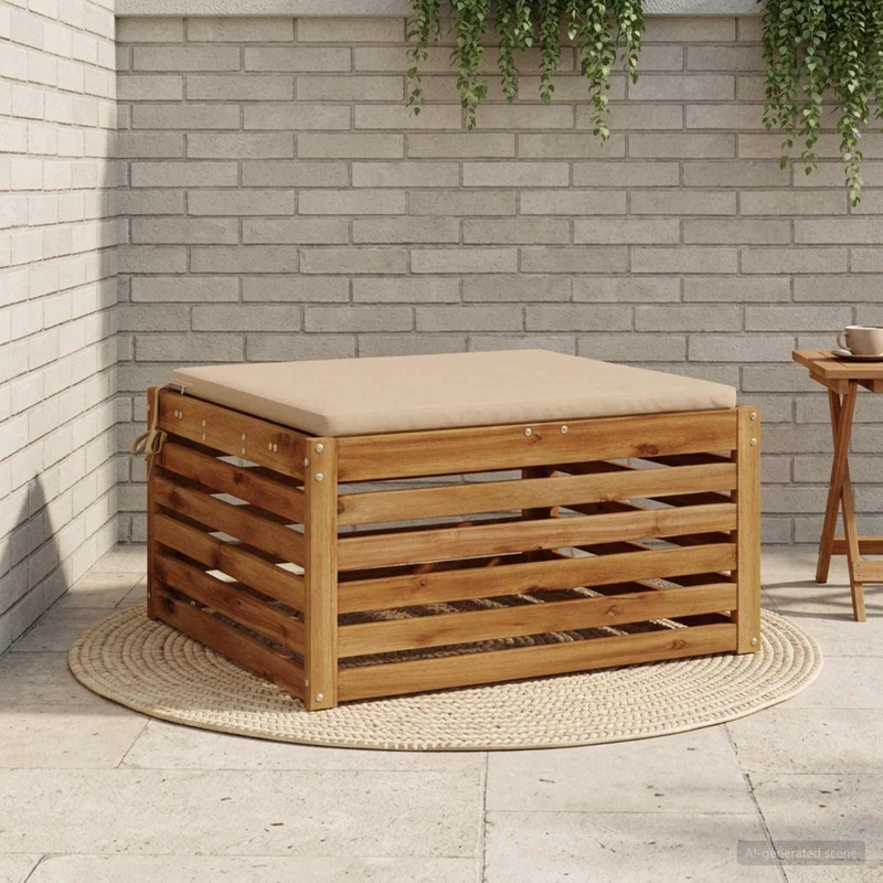 Seat Cushions SOEST 100% Polyester Sand 60 x 60 x 3 cm