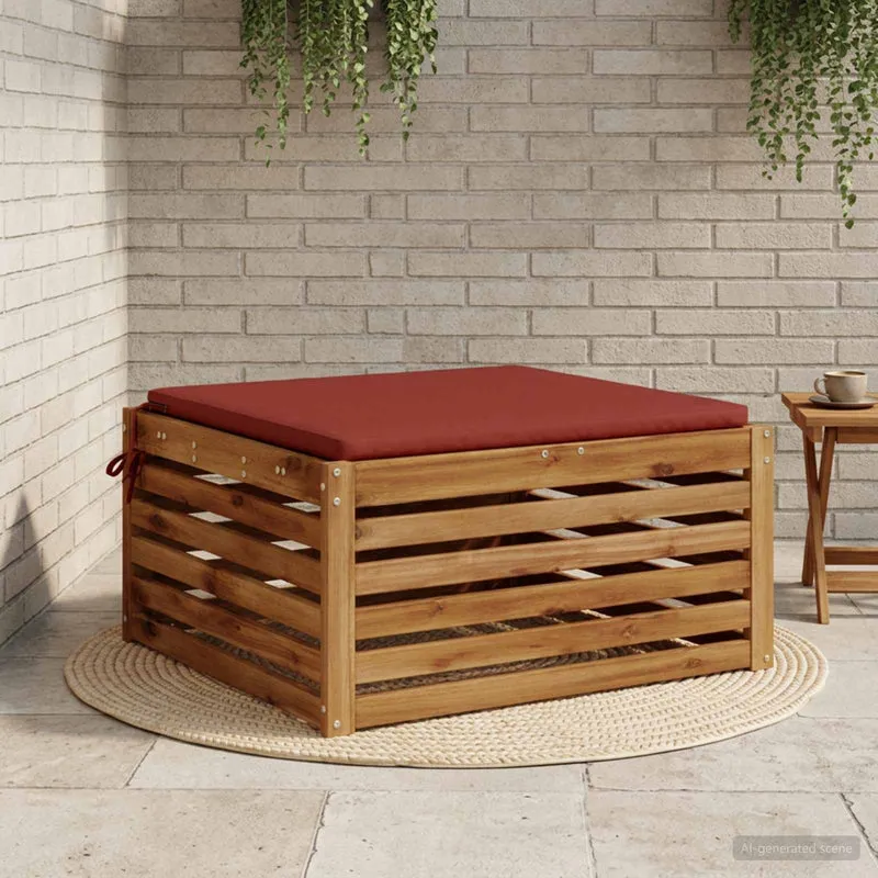 Seat Cushions SOEST 100% Polyester Red 60 x 60 x 3 cm